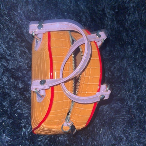 leather Ed hardy style orange alligator purse with pink and red details (NEW) - Picture 4 of 4